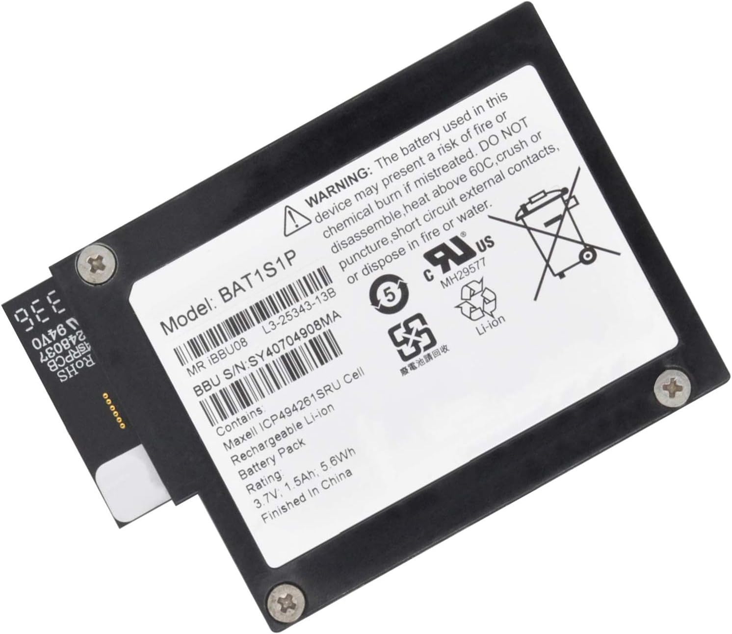 (εικόνα για) BAT1S1P LSI MegaRaid 81Y4451 M5000 M5014 M5015 9260-8i 9280-8i iBBU08 M5016 MR10I μπαταρία
