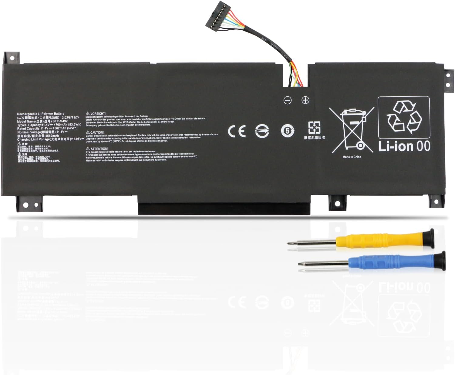 (εικόνα για) MSI Katana WF66 WF76 11UI 11UI 11UJ BTY-M492 3ICR6/71/74 μπαταρία