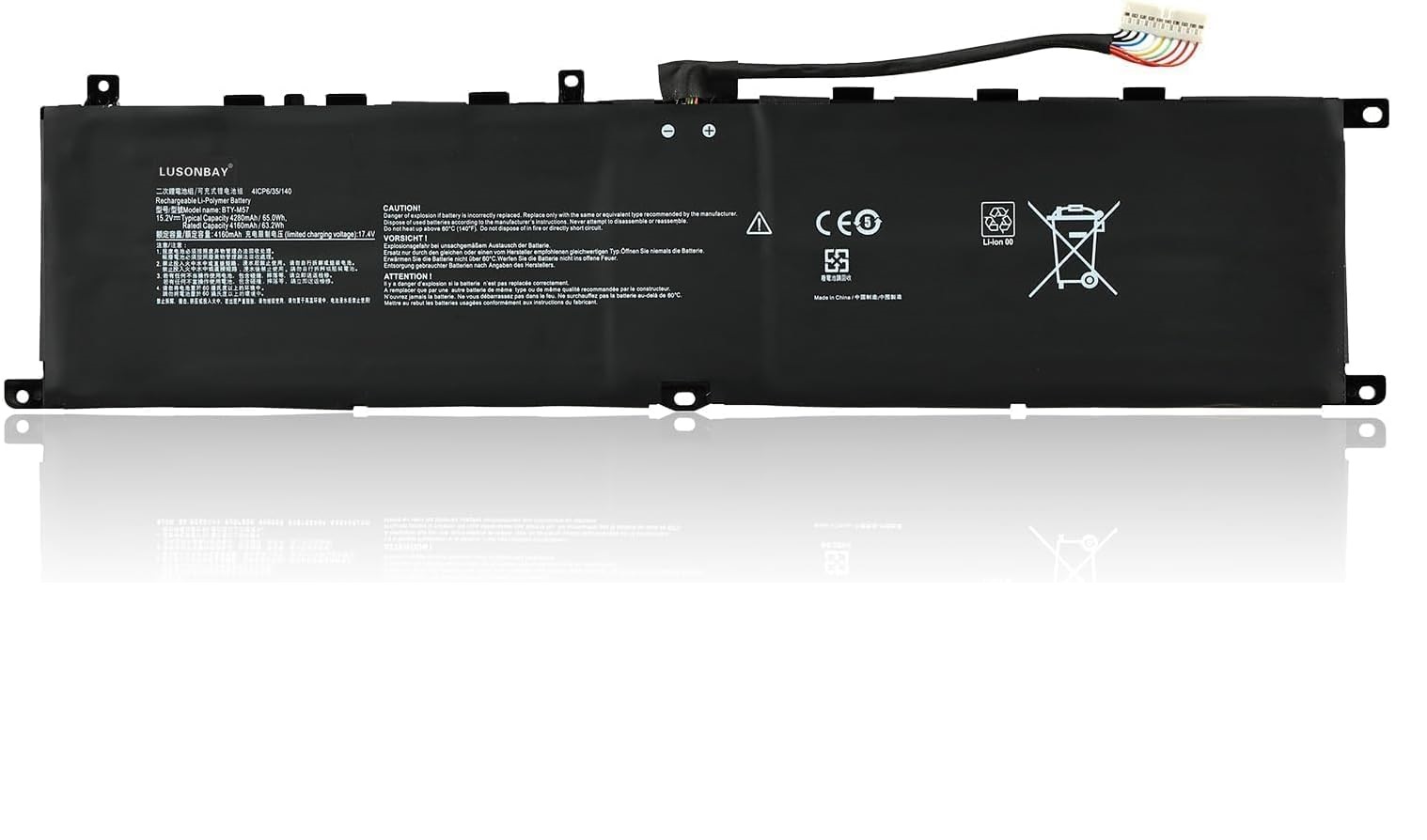 (εικόνα για) BTY-M57 MSI GP66 GP76 Leopard Gaming 10UE 10UG 10UH 11UE 11UG 11UH μπαταρία