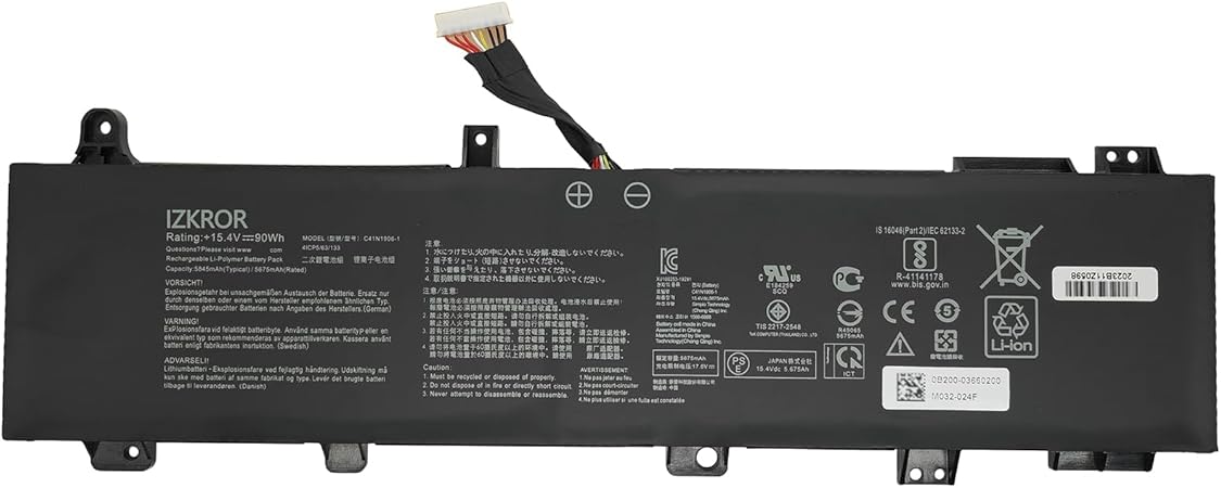 (εικόνα για) C41N1906-1 B0B200-03620000 0B200-03590000 ASUS ROG Zephyrus Duo 15 GX550 TUF μπαταρία