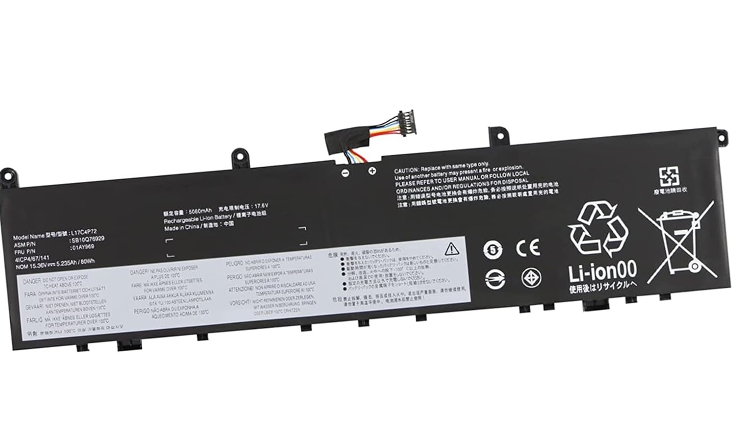 (εικόνα για) L17C4P72 Lenovo ThinkPad X1 Extreme Gen 1/ Gen 2 ThinkPad P1 Gen 1/ Gen 2 01AY968 L17M4P72 L18M4P71 μπαταρία