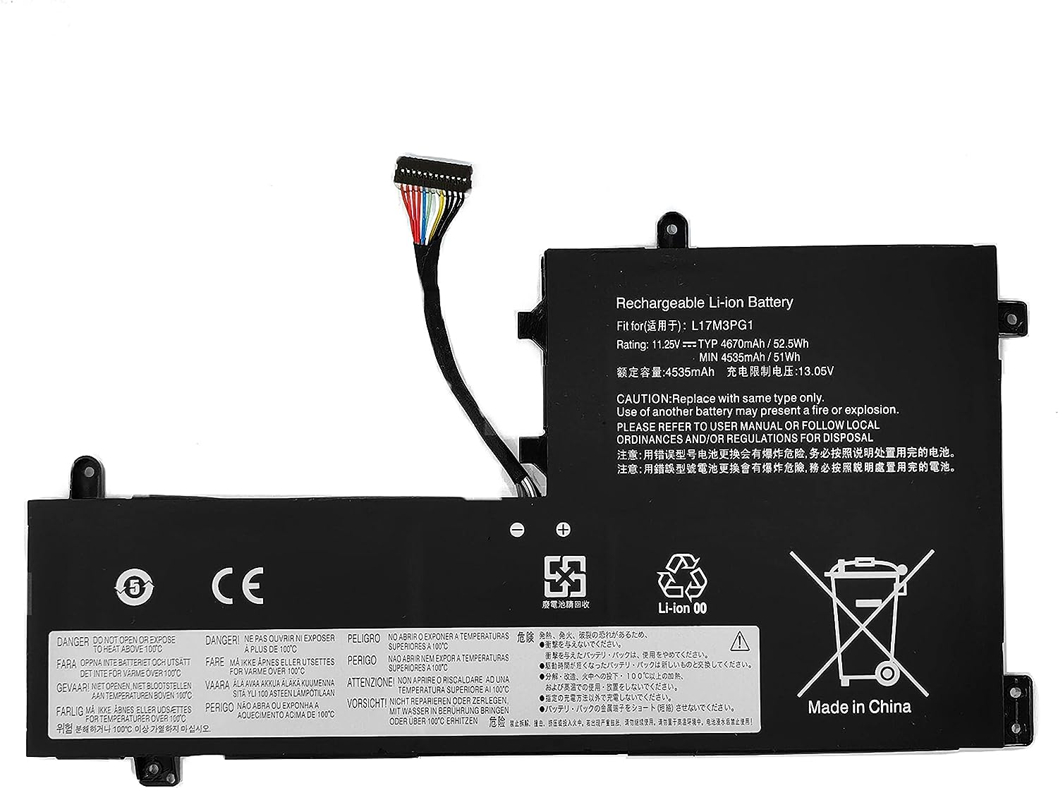 (εικόνα για) 11.25V L17M3PG3 L17M3PG1 Lenovo Y530 Y530-15ICH Y7000 Y7000P SB10W6711 μπαταρία